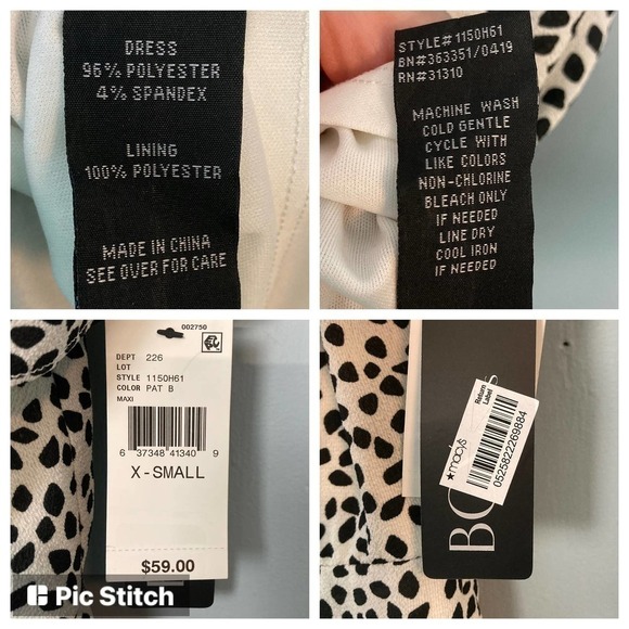 Bcx Ruffle Maxi Dress White Black Dots Off Shoulder Asymmetrical Juniors Size XS - Picture 11 of 12